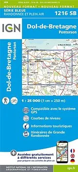 (Land)Karte IGN Karte, Serie Bleue Top 25 Pontorson.Dol-de-Bretagne von 1216SB