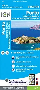 (Land)Karte Porto Calanche de Piana Parc National de Corse 1 : 25 000 25000 von 4150 OT