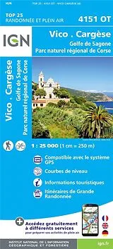 (Land)Karte 4151OT Vico Cargèse Golfe des sagone Parc National de Corse von 4151 OT