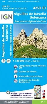 (Land)Karte 4253ET Aiguilles de Bavella Solenzara Parc National de Corse von 4253 ET