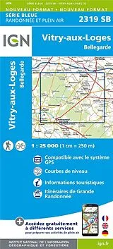 (Land)Karte IGN Karte, Serie Bleue Vitry-aux-Loges, Bellegarde von 2319SB