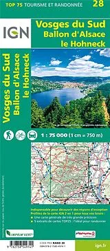 (Land)Karte Vosges du Sud von TOP75028