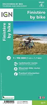 (Land)Karte Le Finistère à vélo von 