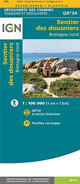 (Land)Karte Sentier des Douaniers Bretagne Nord von 