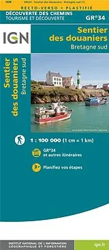 (Land)Karte Sentier des Douaniers Bretagne Sud von 
