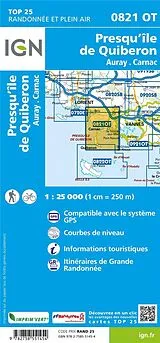 (Land)Karte 0821OT Presqu'ile de Quiberon von 0821OT