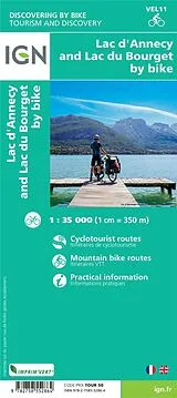 (Land)Karte Lac d'Annecy et Bourget à Velo von 