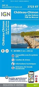 (Land)Karte 2723ET Chateau-Chinon - Lac de Settons - PNR du Morvan von 