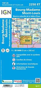 (Land)Karte 2250ET Bourg-Madame Mont Louis von 