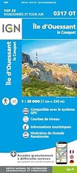 (Land)Karte 0317OT Île d'Ouessant von 