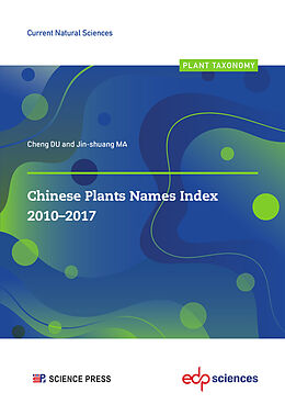 Couverture cartonnée Chinese Plants Names Index 2010-2017 de Du, ma