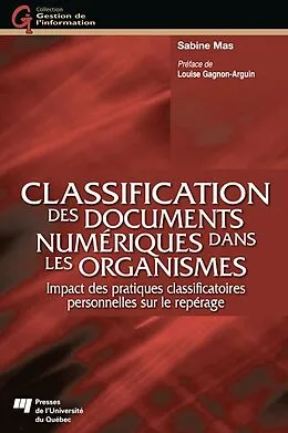 E-Book (epub) Classification des documents numeriques dans les organismes von Mas Sabine Mas