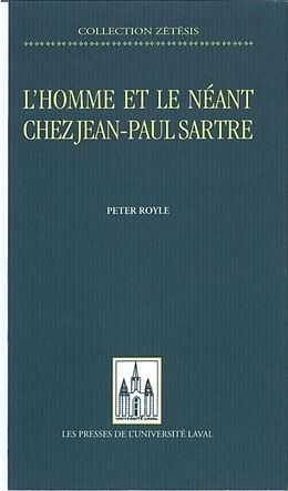 eBook (pdf) Homme et le neant chez Jean-Paul Sartre de Peter Royle Peter Royle