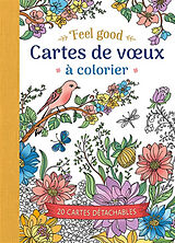 Broché Cartes de voeux à colorier : feel good : 20 cartes détachables de 