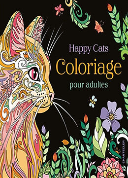 Broché Happy cats : coloriage pour adultes de 