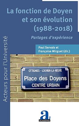 eBook (epub) La fonction de Doyen et son évolution (1988-2018) de Servais, Mirguet