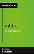 Couverture cartonnée « Art » de Yasmina Reza (Analyse approfondie) de Samuel Duvivier