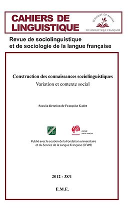 eBook (pdf) Construction des connaissances sociolinguistiques de Gadet