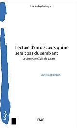 eBook (pdf) Lecture d'un discours qui ne serait pas du semblant de Fierens Christian