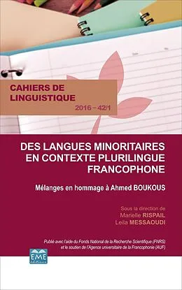 E-Book (pdf) Langues minoritaires en contexte plurilingue francophone von Marielle Rispail, Leila Messaoudi