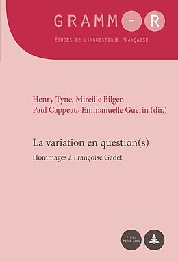 Couverture cartonnée La variation en question(s) de 