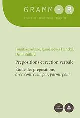 Kartonierter Einband Prépositions et rection verbale von 