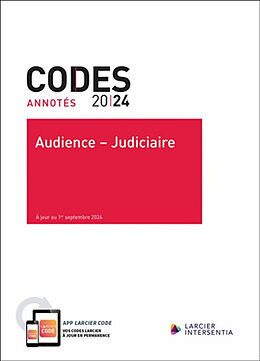 Broché Audience-judiciaire 2024 : code judiciaire, langues en matière judiciaire, tarifs civils, droit judiciaire européen e... de Englebert Jacques