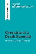 Couverture cartonnée Chronicle of a Death Foretold by Gabriel García Márquez (Book Analysis) de Bright Summaries