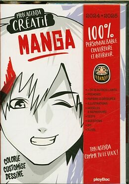 Livre de poche Mon agenda créatif manga 2024-2025 de 