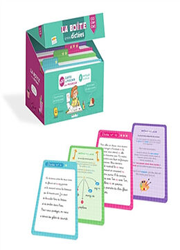 Broschiert La boîte à mini-dictées, CE2, CM1, CM2 : 100 cartes à piocher pour progresser, 4 niveaux de difficulté von DENOEL, REMY