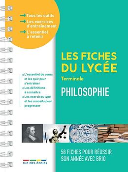 Broché Philosophie terminale : 58 fiches pour réussir son année avec brio de 