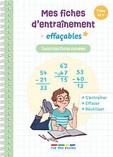 Broschiert Soustractions posées : mes fiches d'entraînement effaçables : 7 ans et + von Marlen Géhin
