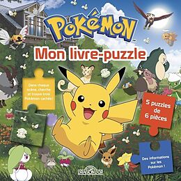 Couverture cartonnée Pokémon : mon livre puzzle : 5 puzzles de 6 pièces de 