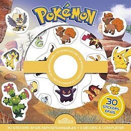 Article non livre Pokémon : pochette de stickers épais repositionnables de 