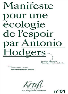 Broschiert Manifeste pour une écologie de l'espoir von Antonio Hodgers