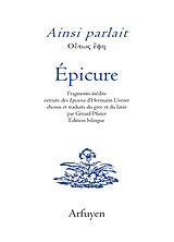 Broché Ainsi parlait Epicure de Epicure