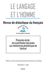 eBook (pdf) Production écrite : de la planification des textes aux mécanismes périphériques de l'écriture de Collectif