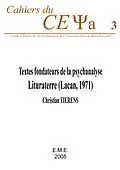 PDF Textes fondateurs de la psychanalyse : "Lituraterre" (Lacan, 1971) von Fierens