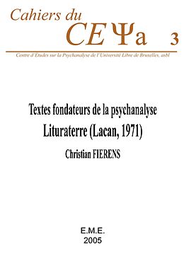 eBook (pdf) Textes fondateurs de la psychanalyse : "Lituraterre" (Lacan, 1971) de Fierens