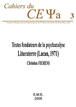 PDF Textes fondateurs de la psychanalyse : "Lituraterre" (Lacan, 1971) von Fierens