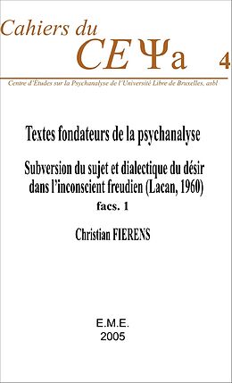 eBook (pdf) Textes fondateurs de la psychanalyse de Fierens