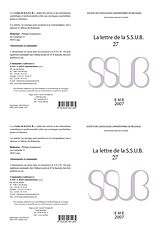 eBook (pdf) Lettre de la S.S.U.B. 27 de Societe des Sexologues Universitaires de Belgique