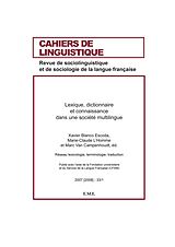 eBook (pdf) Lexique, dictionnaire et connaissance dans une société multilingue de L'Homme, Van Campenhoudt, Blanco Escoda