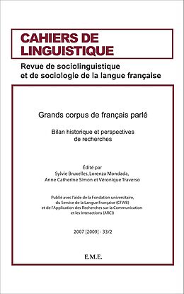 eBook (pdf) Grands Corpus de français parlé de Bruxelles, Simon, Traverso