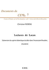 eBook (pdf) Lectures de Lacan de Fierens Christian