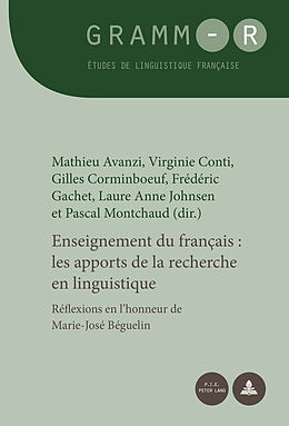 Couverture cartonnée Enseignement du français : les apports de la recherche en linguistique de 