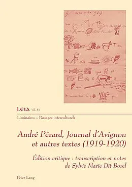 E-Book (epub) André Pézard, Journal d'Avignon et autres textes (1919-1920) von Sylvie Marie Dit Borel