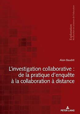 Couverture cartonnée L investigation collaborative : de la pratique d enquête à la collaboration à distance de 