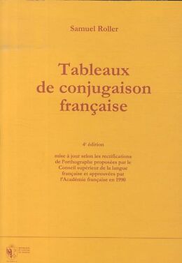 Broché Tableaux de conjugaison française de Samuel Roller