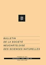 Livre Relié Bulletin de la Société Neuchâteloise des Sciences Naturelles: No 143 de 